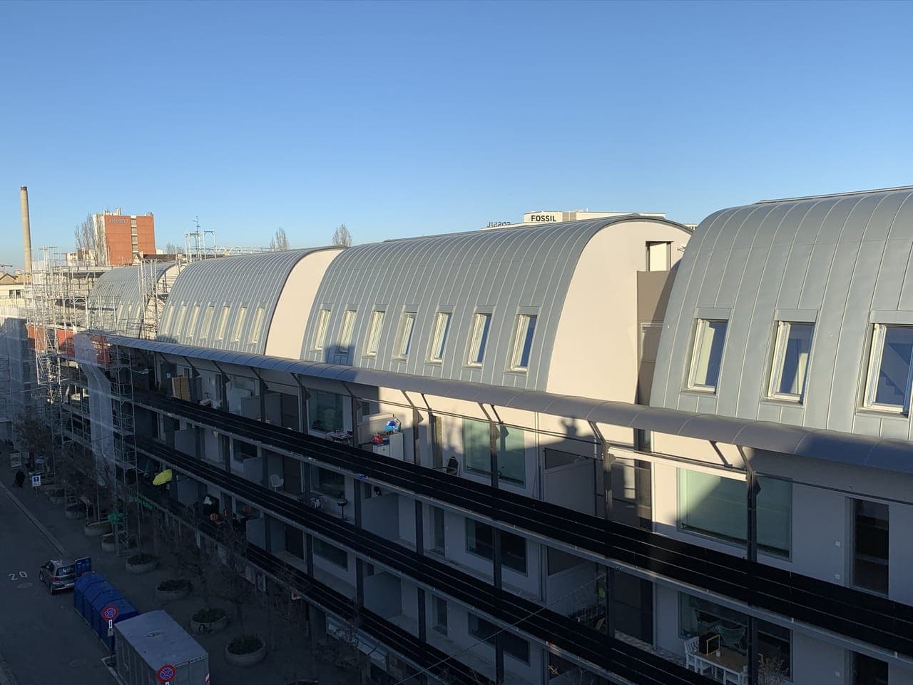 MFH Hammer II, Efringerstrasse – Tonnendach Kupfer-Titan-Zink – Basel