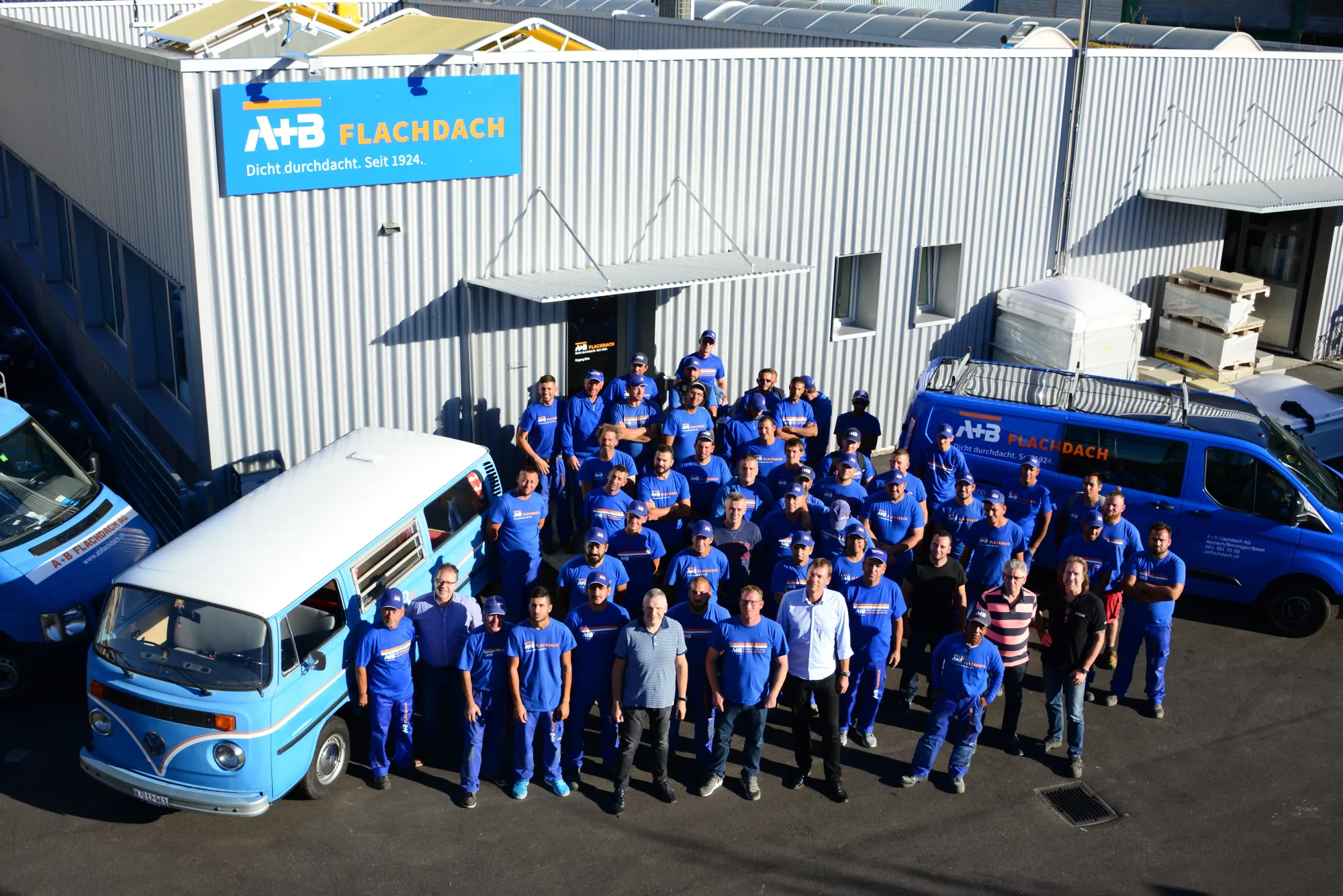 Das Team der A+B Flachdach AG